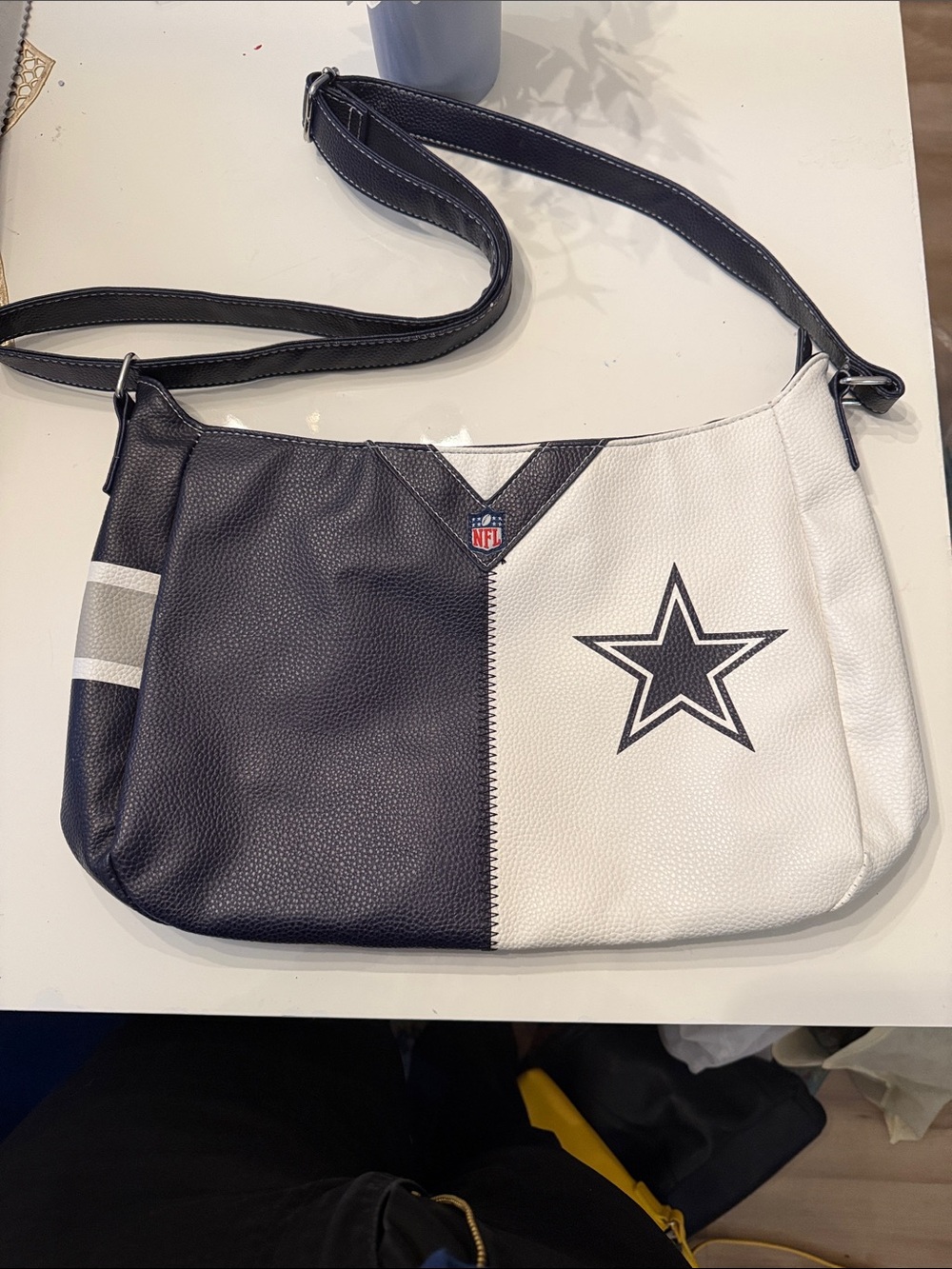 Dallas Cowboys Black & White Crossbody Bag - NFL Logo